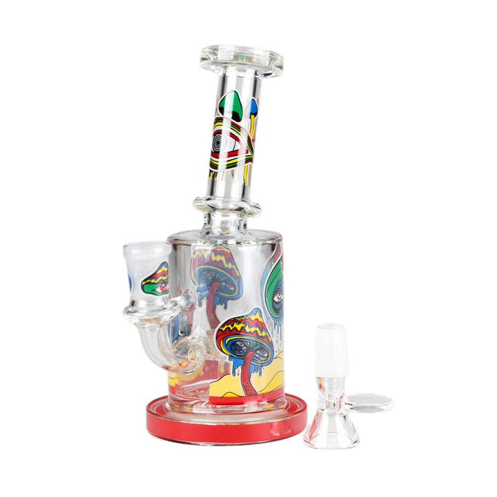 Glow-in-the-Dark Magic Mushroom Bong 7 inch - PILOTDIARY