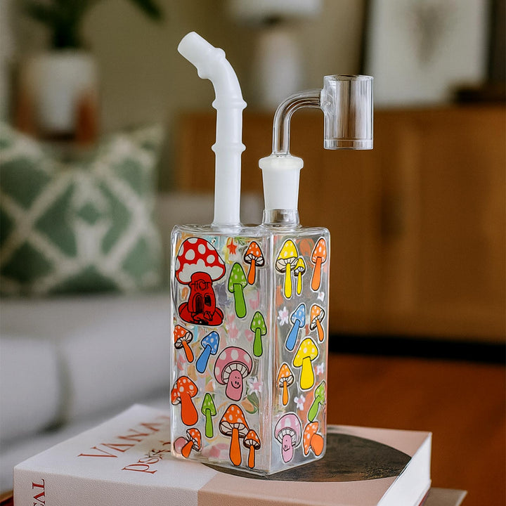 Glow in the Dark Mushroom Juice Box Dab Rig - pilotdiary
