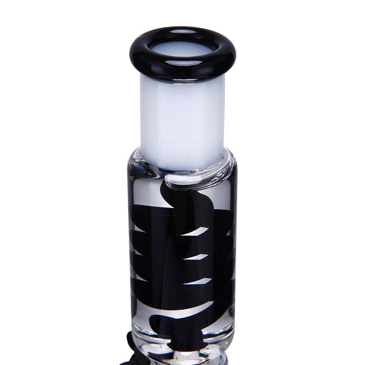 Close-up of glycerin coil in 14" freezable straight bong
