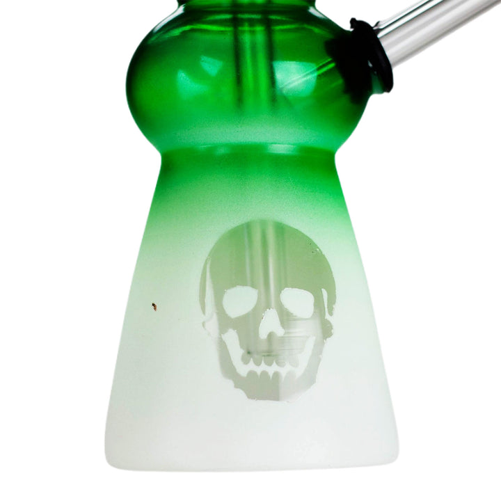 Flat bottom base of 6-inch Gradient Skull Oil Burning Pipe for stability