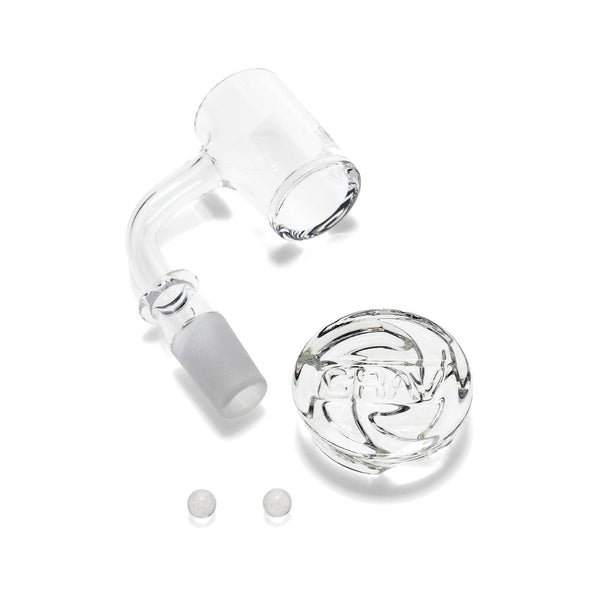 GRAV Seamless Quartz Banger Kit at 90-degree angle