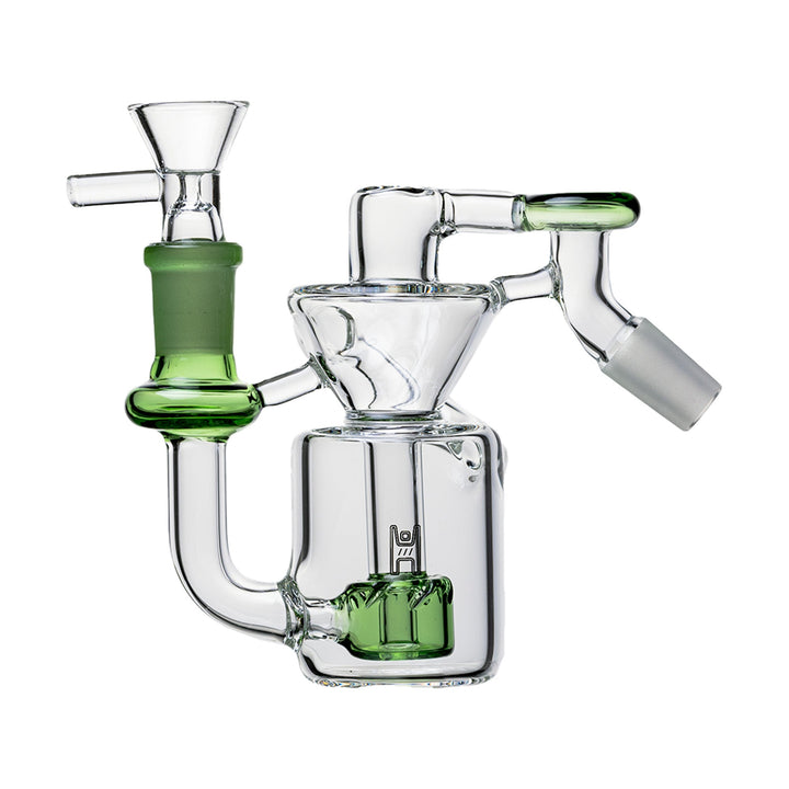 14mm Recycler Ash Catcher, Green, 45¡ã joint