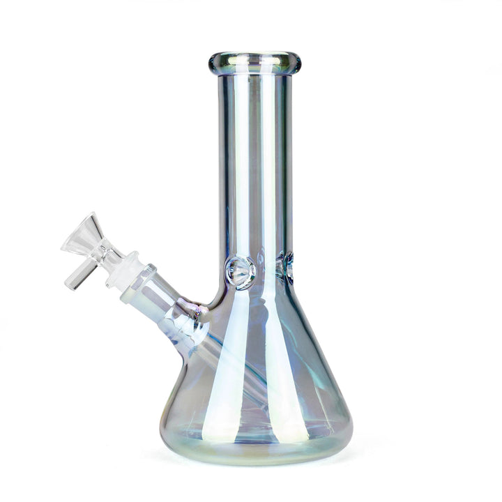 Side view of green Electroplate Beaker Bong