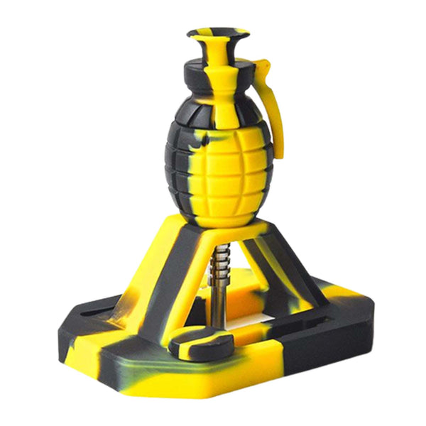 Grenade Silicone Nectar Collector Kit in black and yellow - PILOTDIARY