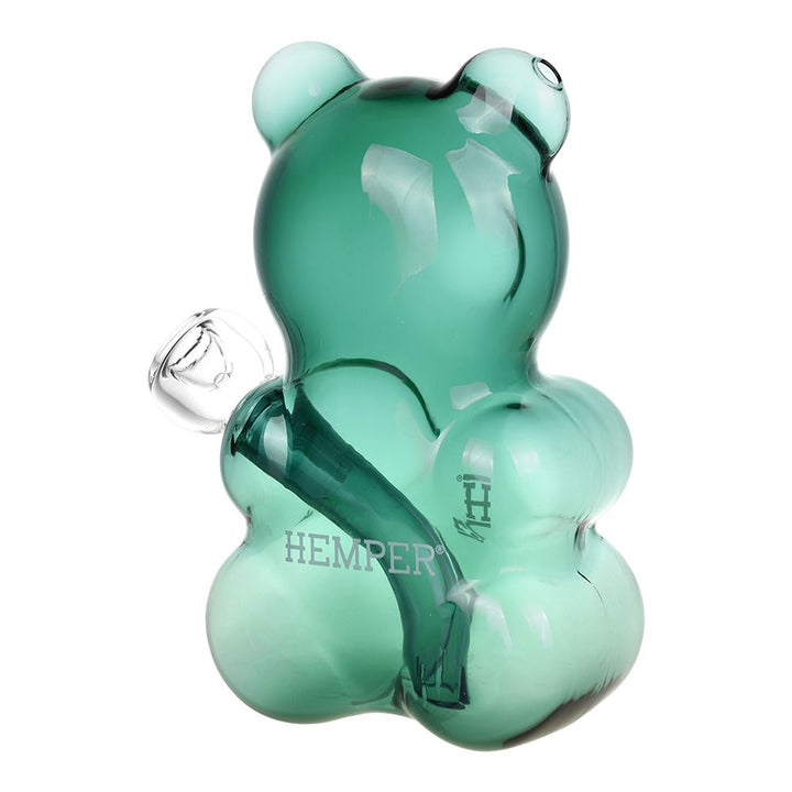 back view of gummy bear mini bong