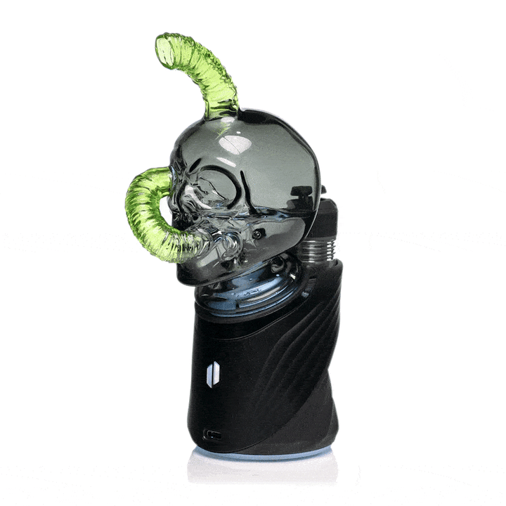Halloween Grim Ripper Puffco Peak Glass Top in use