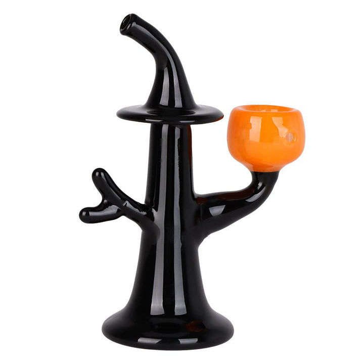 Back view of Halloween Jack-O'-Lantern Witch Hand Pipe