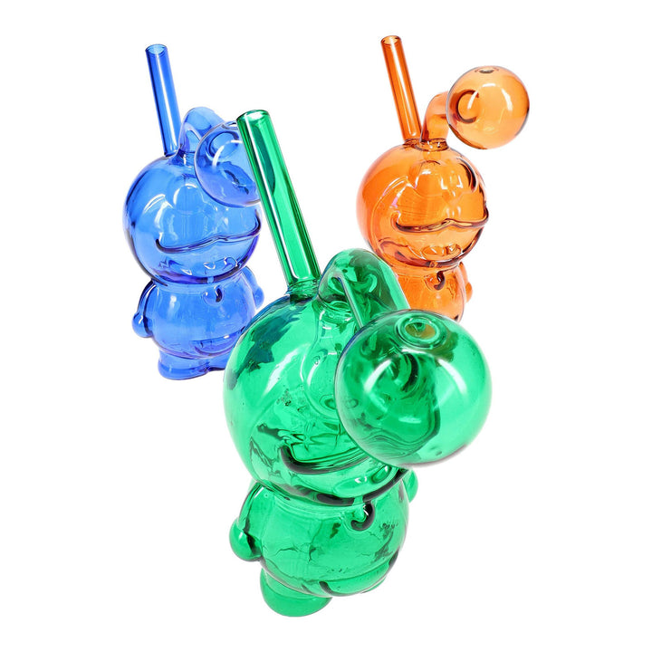 Happy Dab Smiley Face Oil Burner Glass Pipe