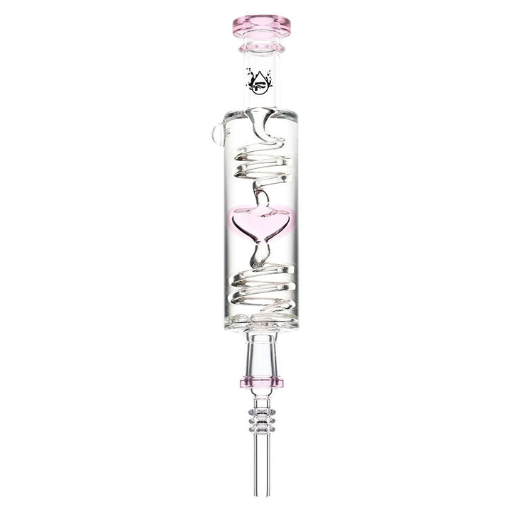 Heart Glycerin Dab Nectar Collector - pink color
