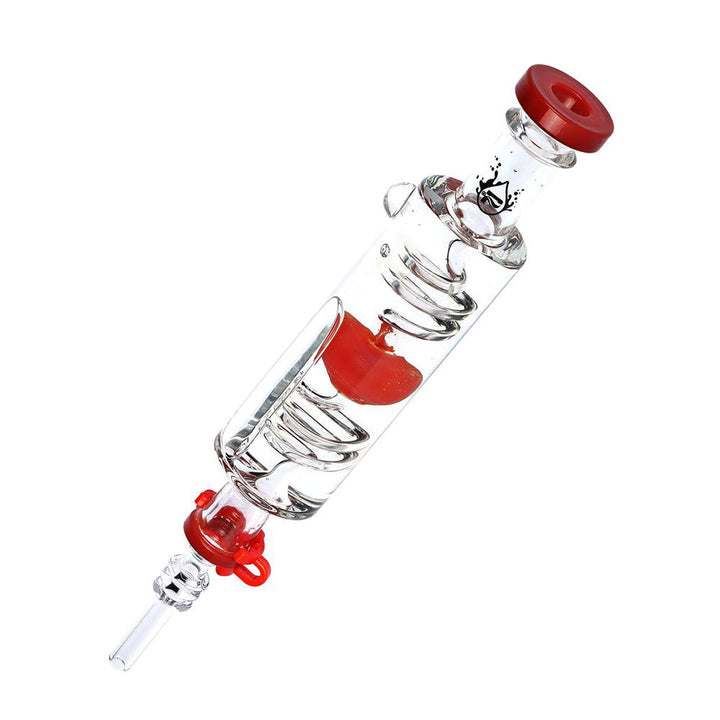 Heart Glycerin Dab Straw in red color
