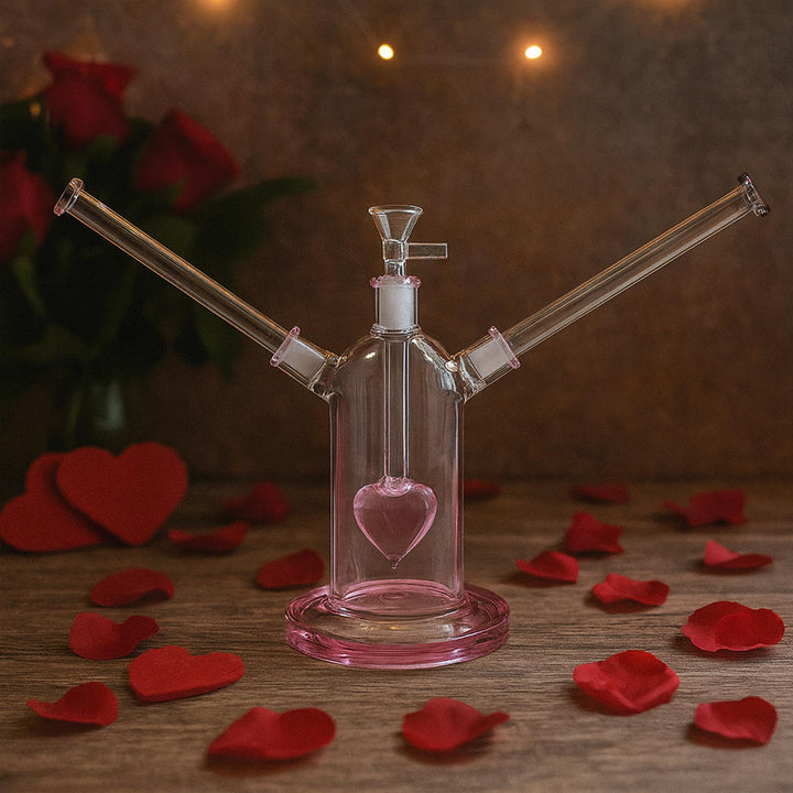 Date Night Heart Perc Dual Neck Two Person Bong
