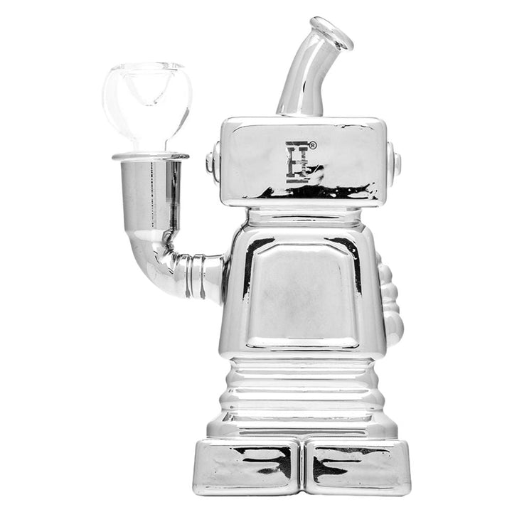 Hi-Robot Glass Water Bong - back view of glass bong