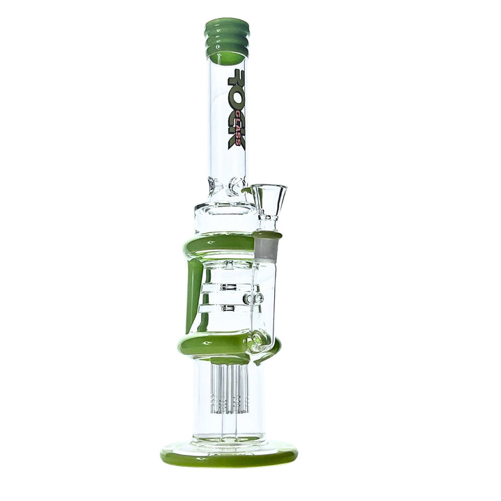 Green HydroLoop Dual Perc Recycler Bong