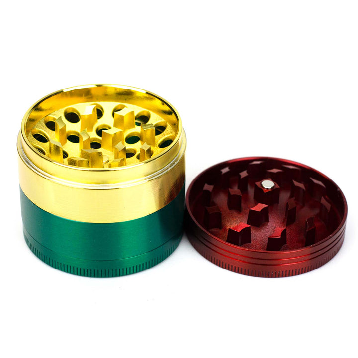 Inside view of grinding chamber of Infyniti 50mm Zinc Herb Grinder