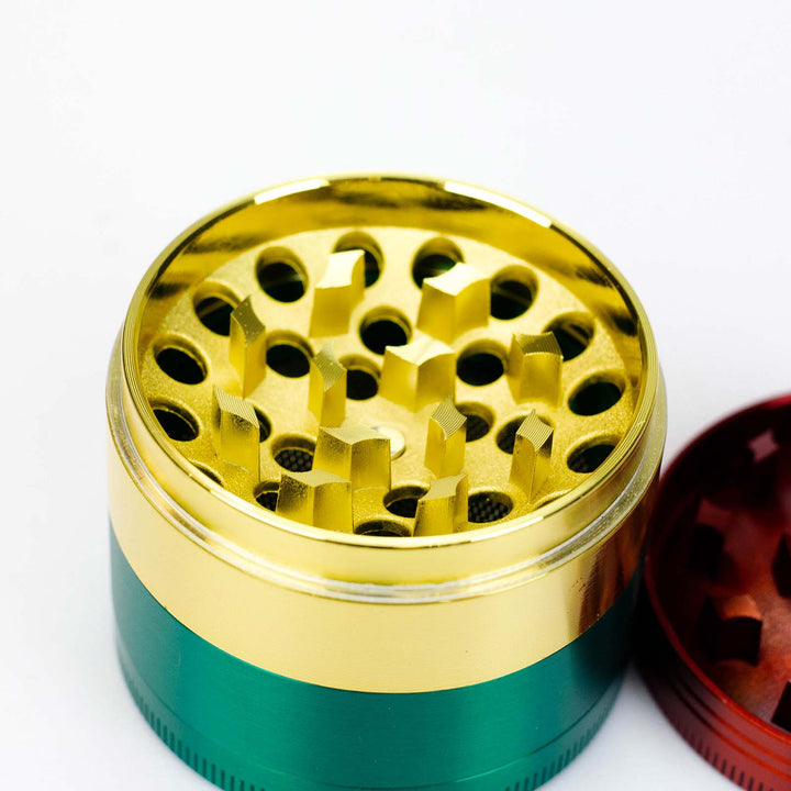 Close-up of sharp grinding teeth inside Infyniti 50mm Zinc Herb Grinder