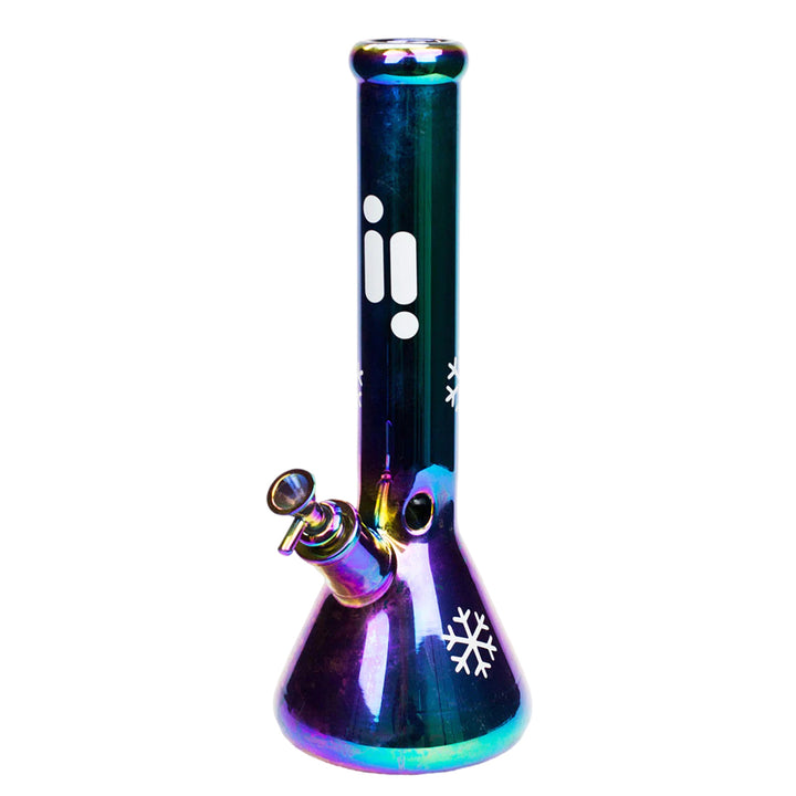 14" Infyniti Beaker Bong in Dark Green Sunshine