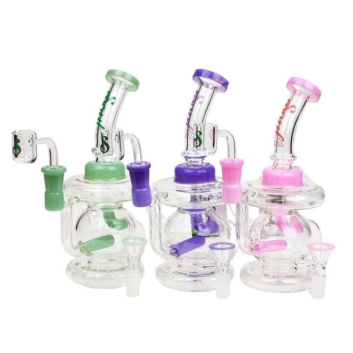 Inline Diffuser Recycler Bong Dab Rig Combo