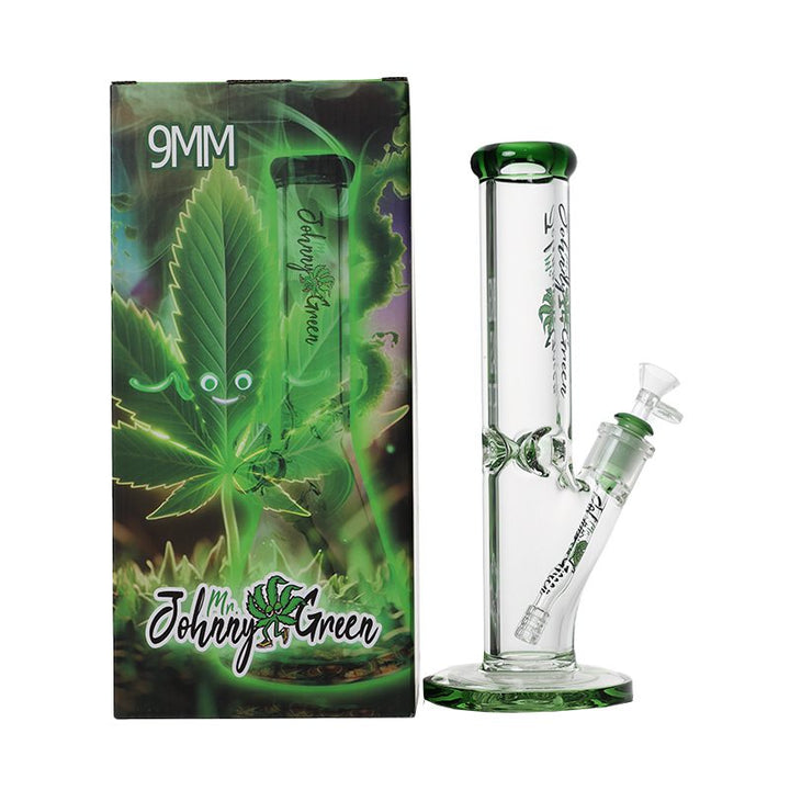 Durable 9mm thick Johnny Green straight tube bong package