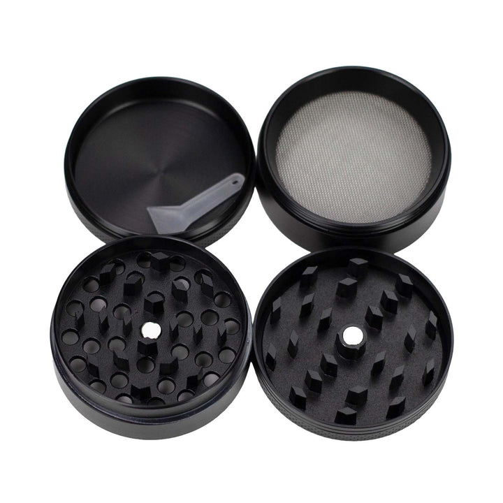 4-piece Joker Herb Grinder including kief screen and scraper