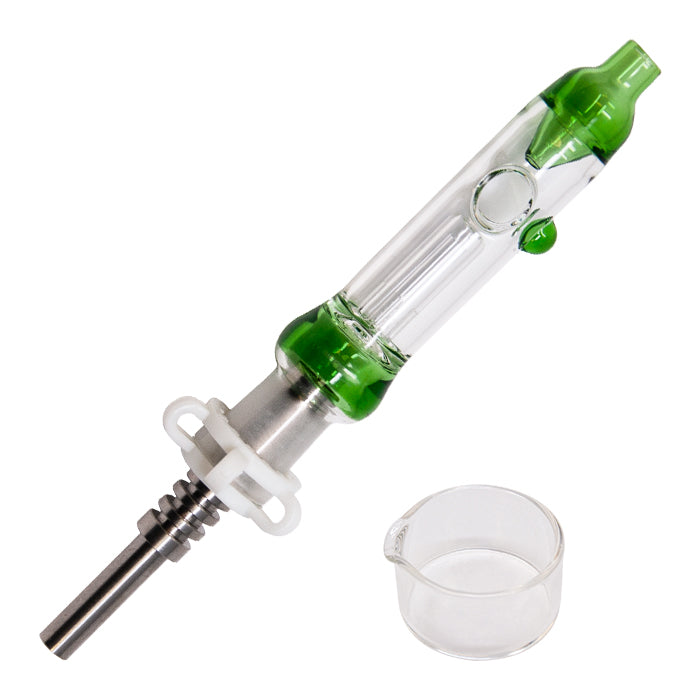 Green King Nectar Collector Dab Kit 14mm with glass bowl