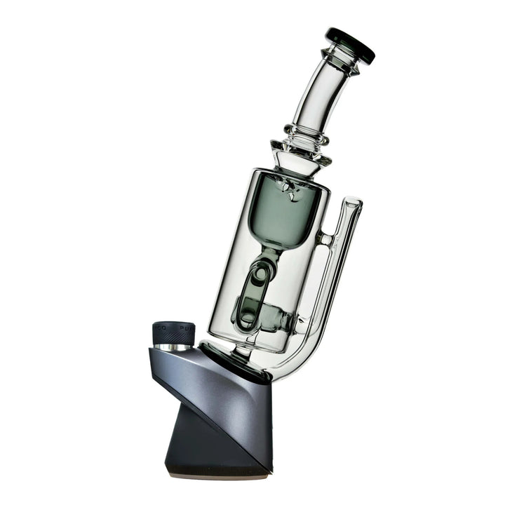 Klein Recycler Glass Attachment for Puffco Peak in transparent black