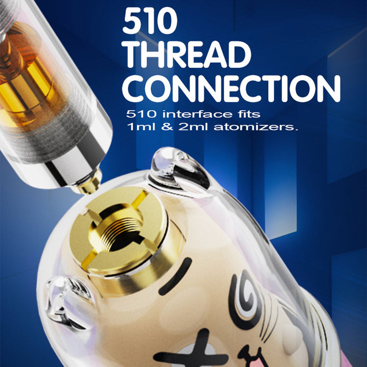 Lookah Cat Portable Vaporizer 510 thread connection compatible with standard cartridges