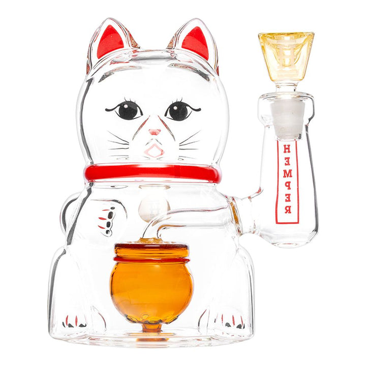 Lucky Money Cat Water Pipe 7"