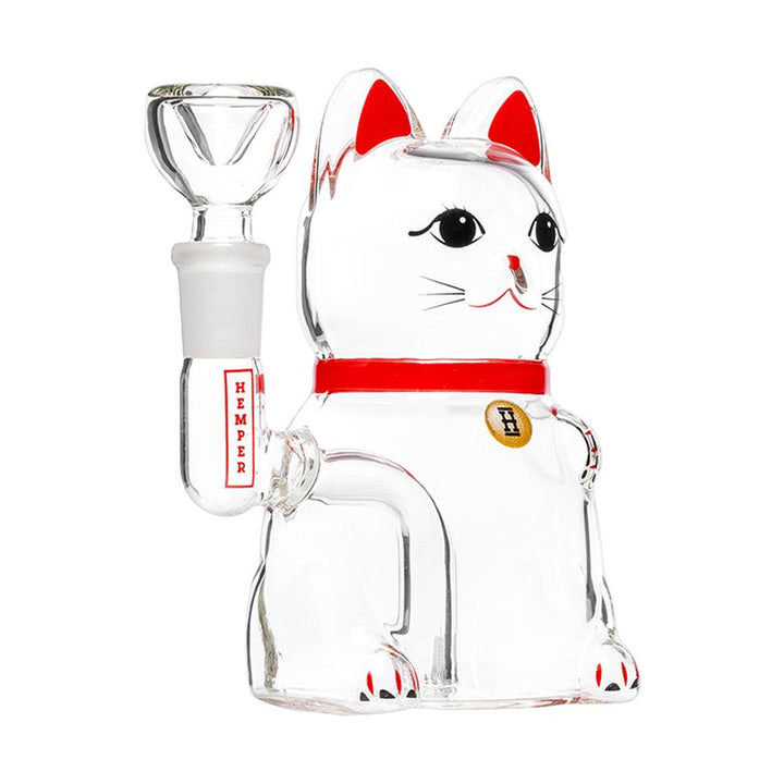 Side view of Lucky Money Cat Water Pipe