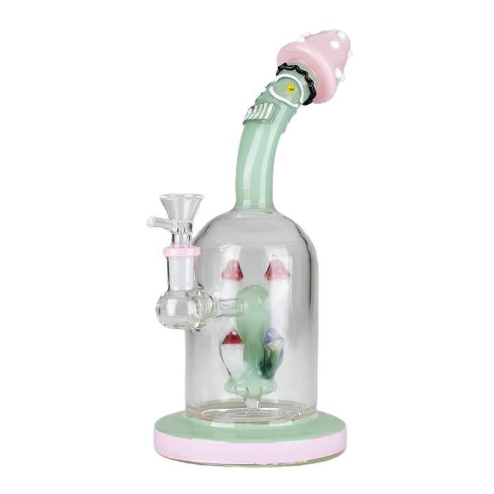 MadCaps Glass Mushroom Water Bong in pink