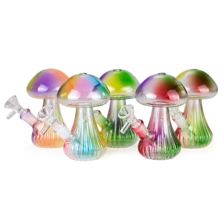 5 Inch Magic Mushroom Glass Bong all colors