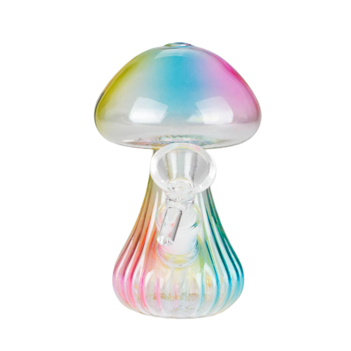 Front view of 5 Inch Magic Mushroom Glass Bong