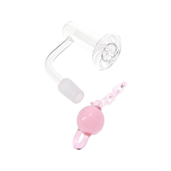 Male Quartz Domeless Terp Slurper Banger Set in Pink