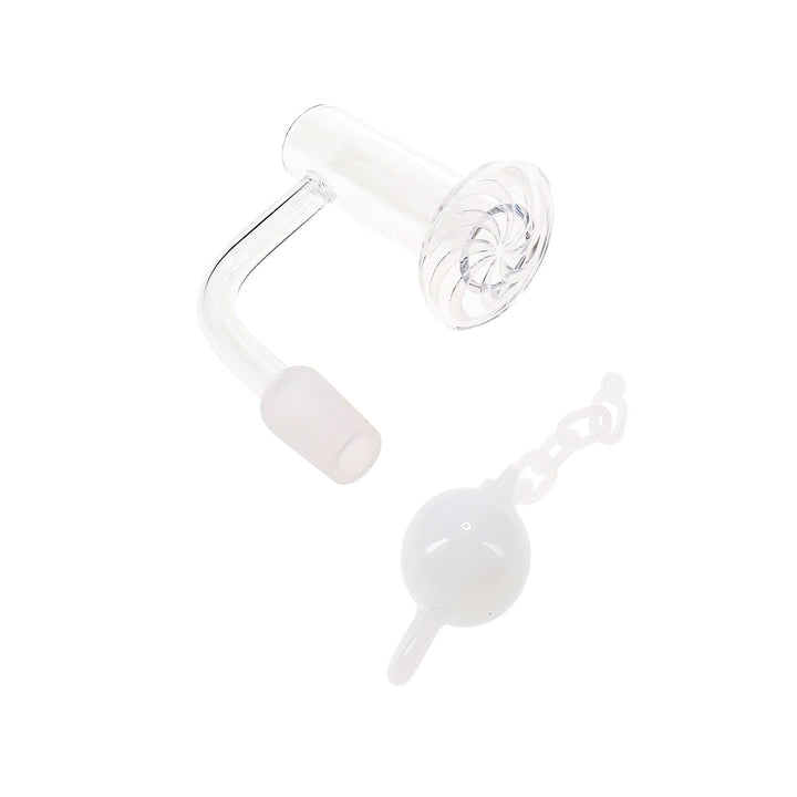 Male Quartz Domeless Terp Slurper Banger Set in White