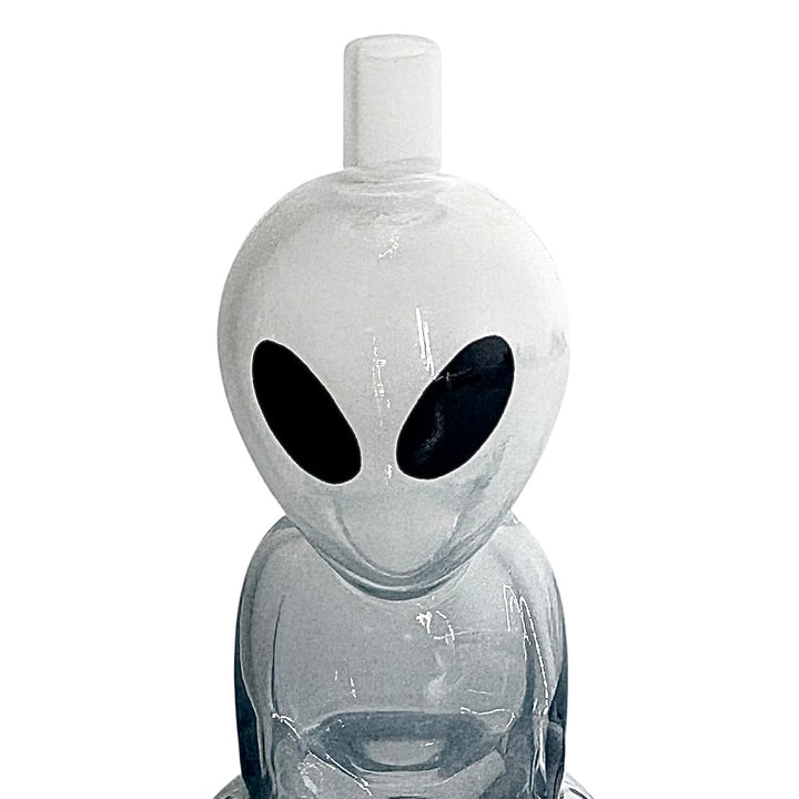 Close-up of the alien head on Mini Alien Bong with bold detailing