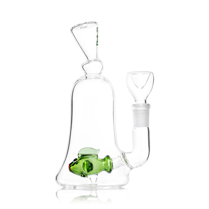 Mini Fish Bong – Left Side View of Glass Bong