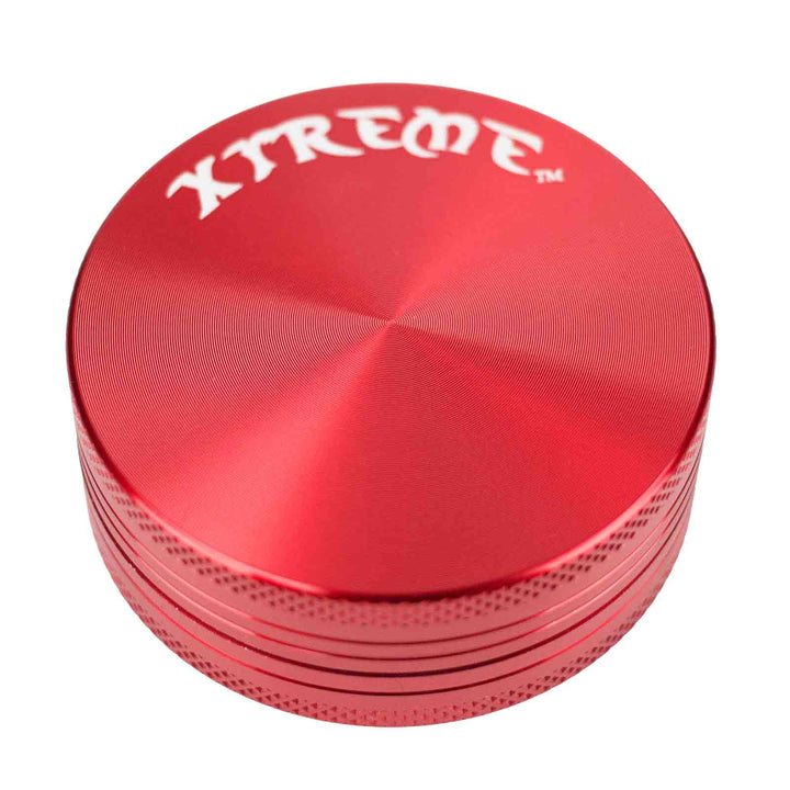 Top lid of Aluminum Mini Herb Grinder with textured grip