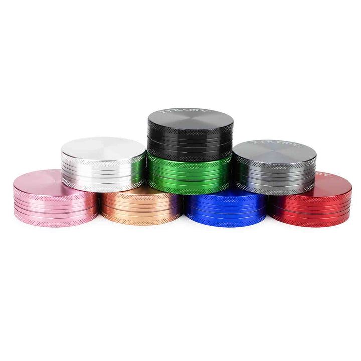 Aluminum Mini Herb Grinders in all colors including pink, blue, grey, black, and more