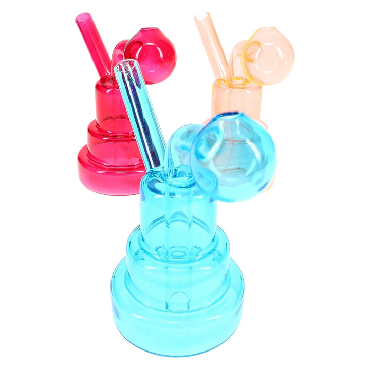Mini Tier Colored Glass Tiered Oil Burner Rig