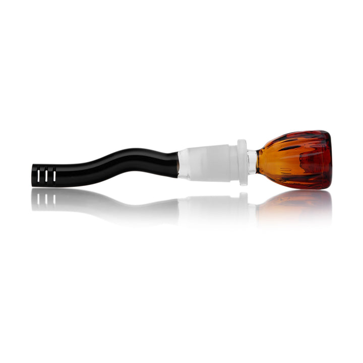 Horizontal view of downstem from MJ Arsenal Alchemist Halloween Witch Water Pipe
