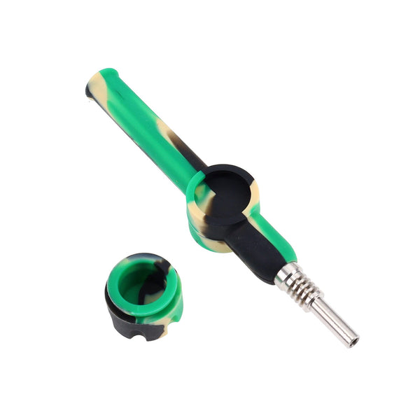 Multicolor Silicone Dab Nectar Collector with Built-in Concentrate Jar