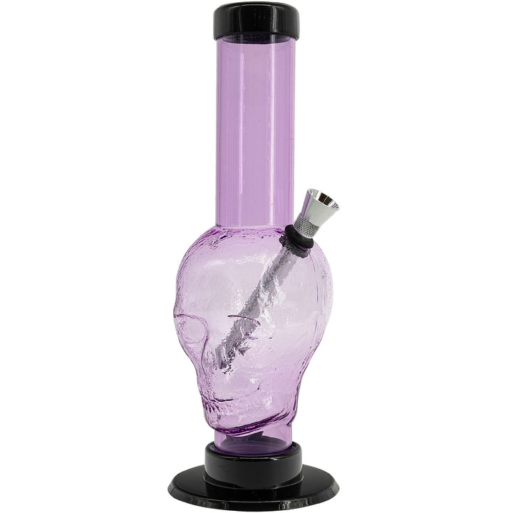 Multiple Colors Acrylic Skull Water Bong – Pink