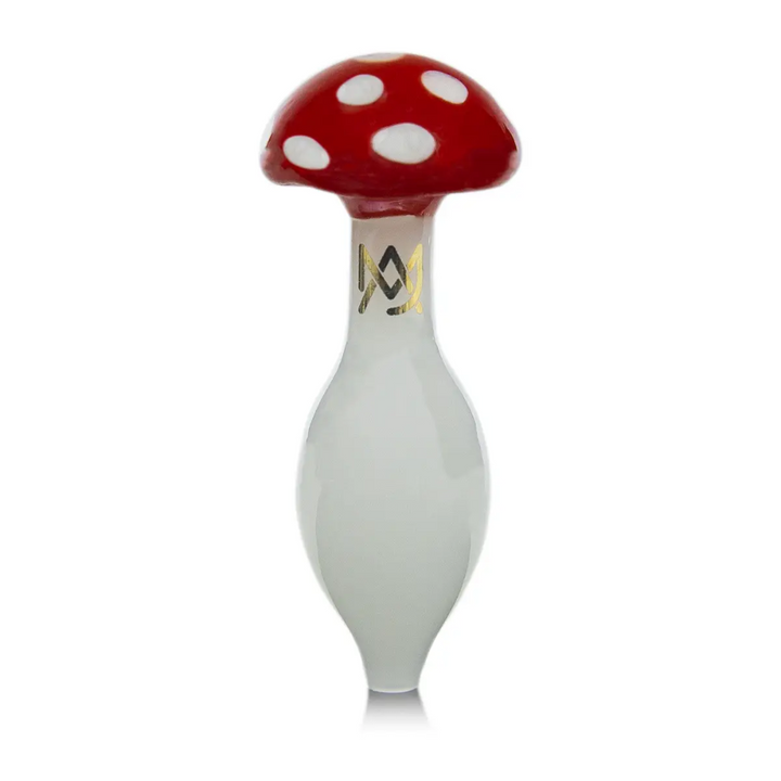 Front view of Glass Mushroom Bubble Carb Cap