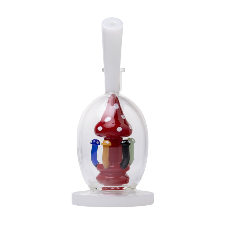 Back view of Human Grade Mushroom Globe Dab Rig