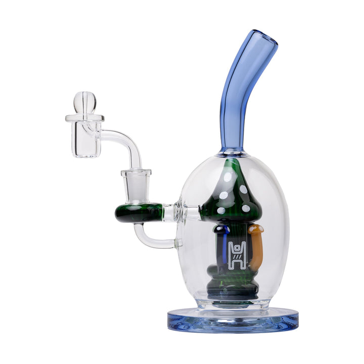 Mushroom Globe Dab Rig in blue color