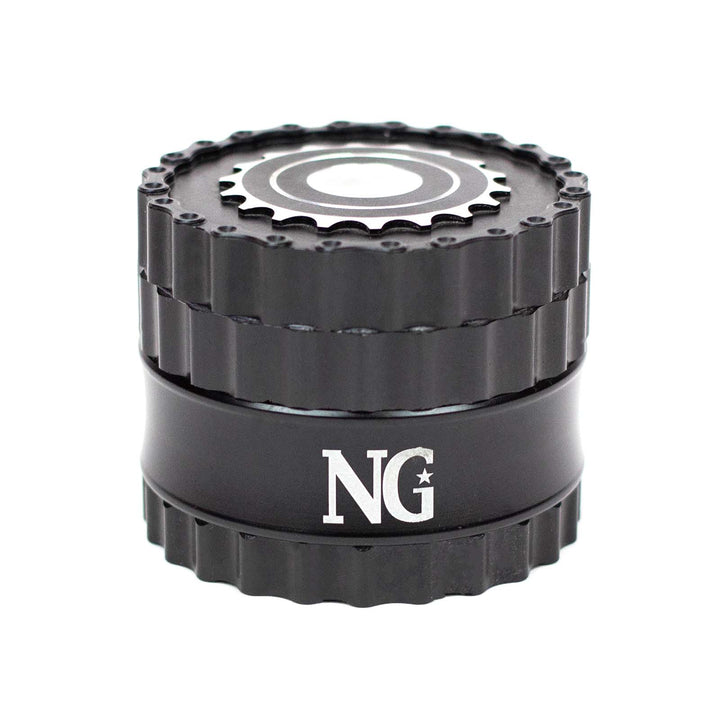 Sleek black NG 4-Piece Aluminum Gear Grinder