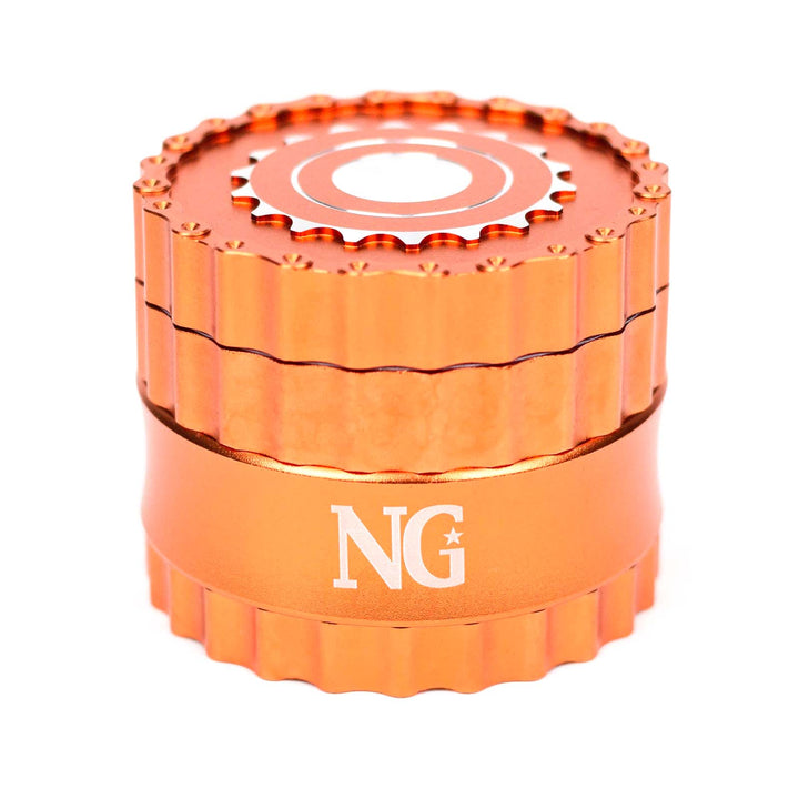 Bold orange NG Gear Grinder