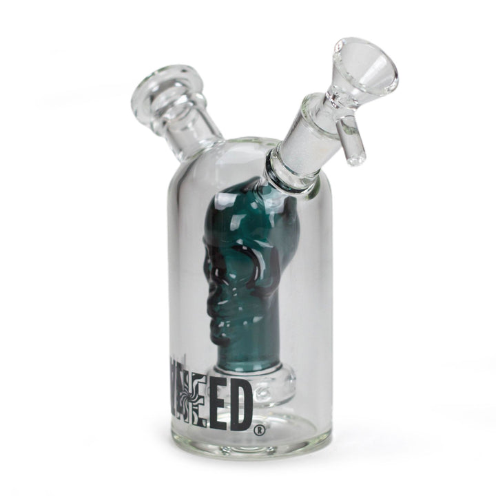 5 inch Noir Skull Glass Mini Bong