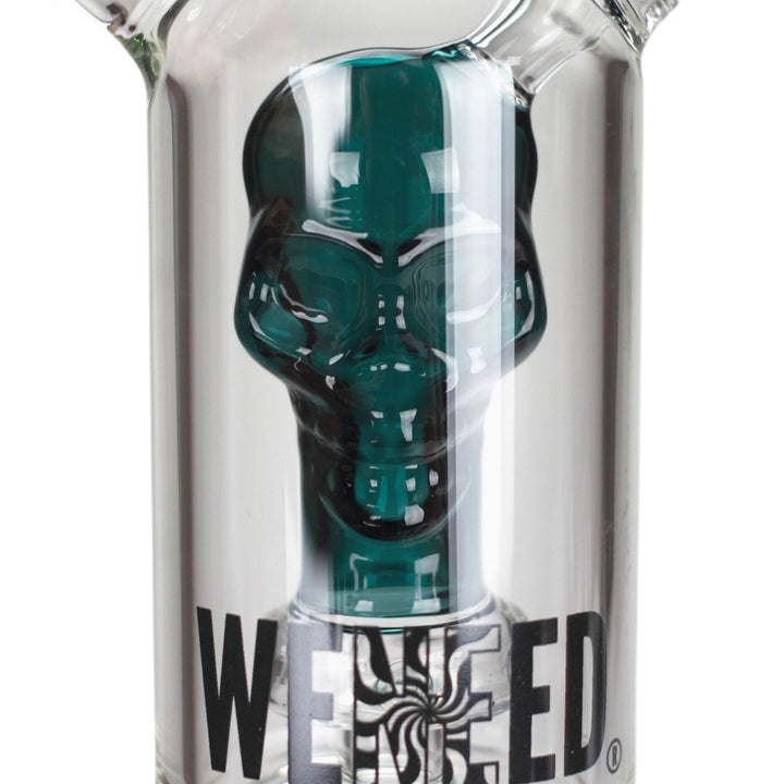 3D skull design percolator of 5 inch Noir Skull Glass Mini Bong