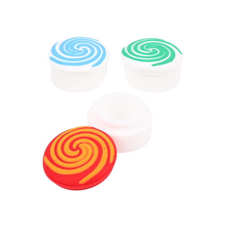 Non-Stick Spiral Silicone Dab Jar 1.25 inch in all colors