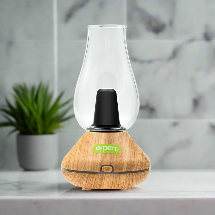 Lifestyle Image: O.pen Sesh 510 Portable Electric Dab Rig Oak in Use